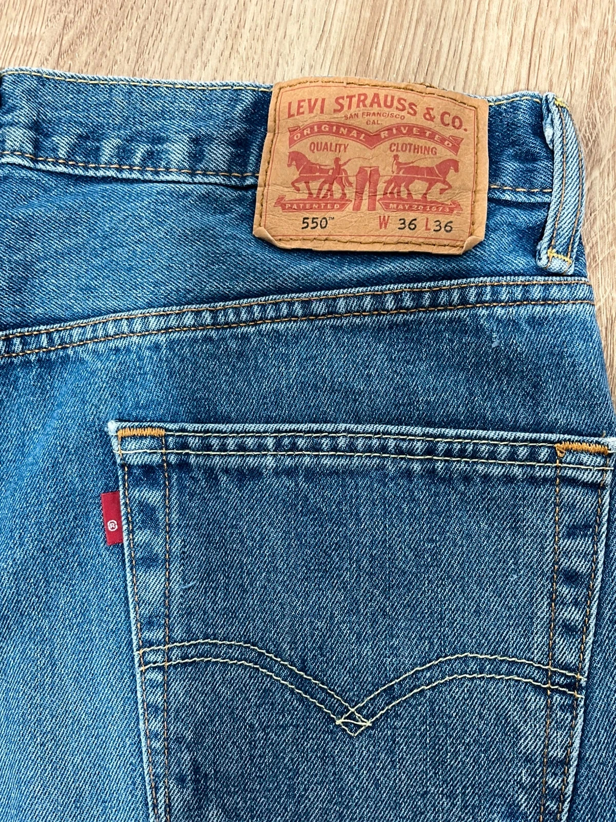 Jean Levi’s Homme 550 Relaxed W36 L36 Vintage 100% Coton Bleu  Lvh 142 – photo 10